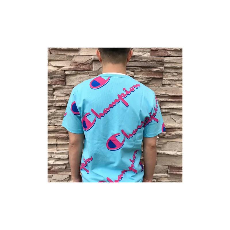 Champion T Shirt US Version Unisex Blue-4