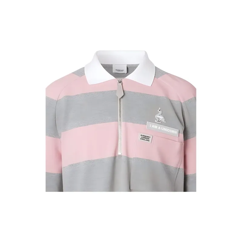 Burberry SS22 Long Sleeved Polo Shirt Men's Pink 45637211-4
