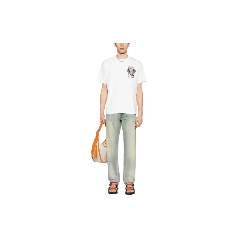 KENZO Elephant Printed Crewneck T Shirt-8