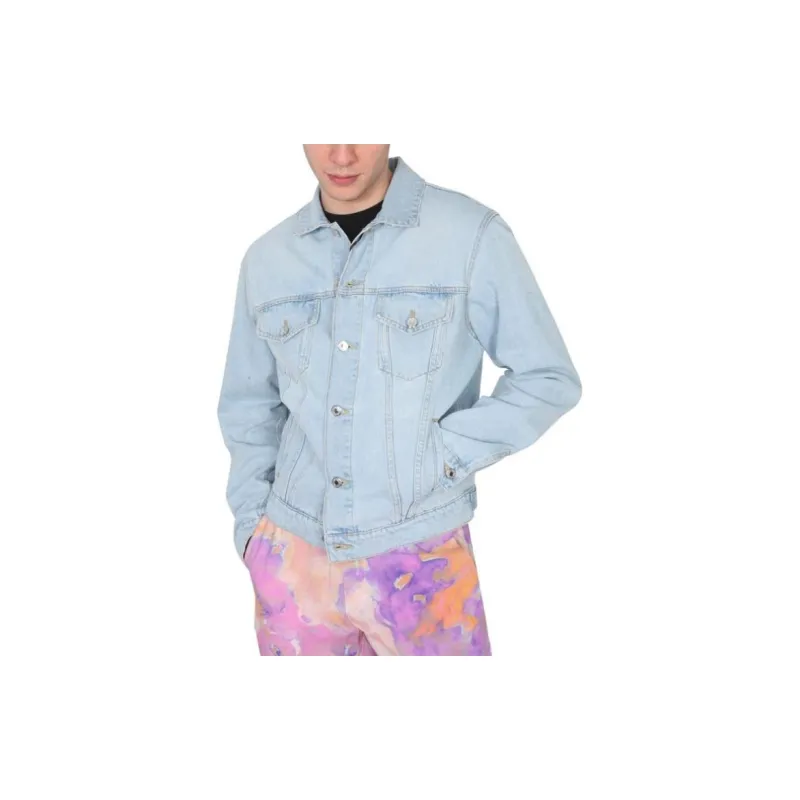MSGM Logo Patch Denim Jacket-3