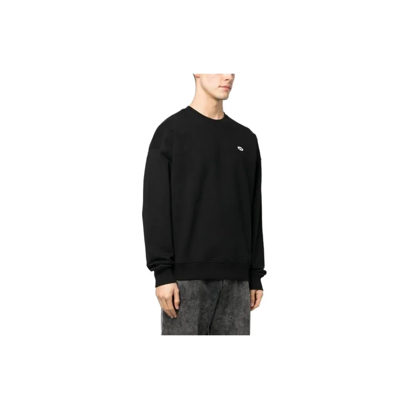 DIESEL Logo Embroidered Crewneck Sweatshirt-3