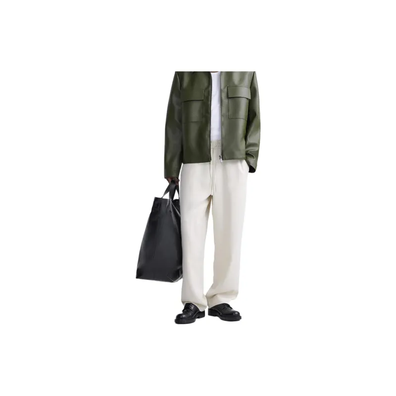 ZARA Casual Pants Men White-2