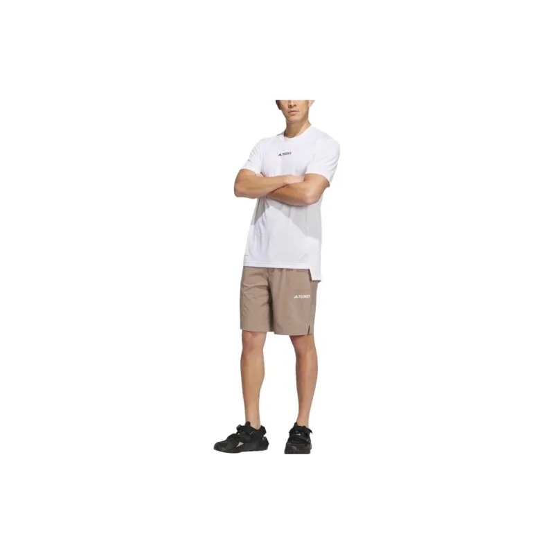 Adidas Casual Shorts Men Khaki Brown-4