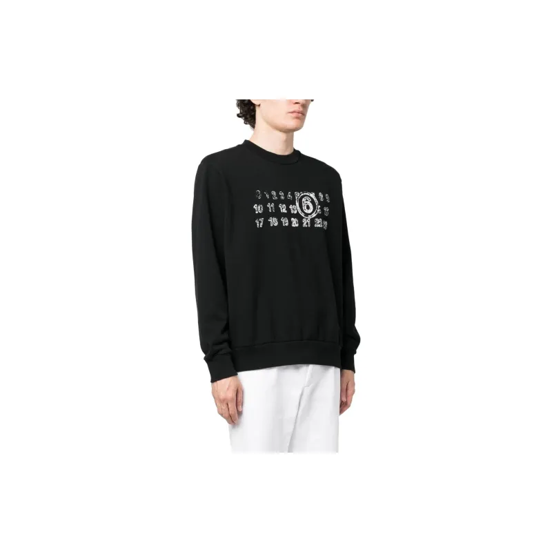 MM6 Maison Margiela Numbers motif Cotton Hoodie-3