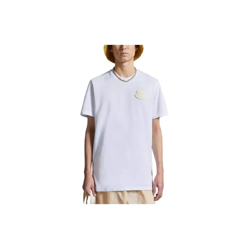 Moncler Logo patch Cotton T shirt-1