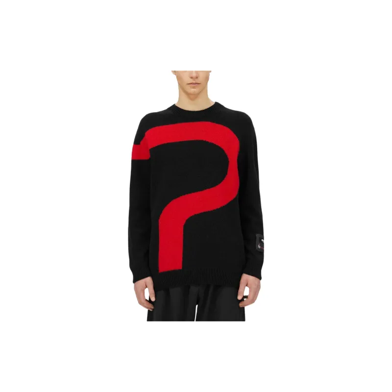 MSGM Logo Appliqué Patched Sleeve Jumper-1