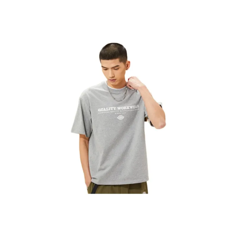 Dickies T Shirts Unisex Medium Feather Gray-0