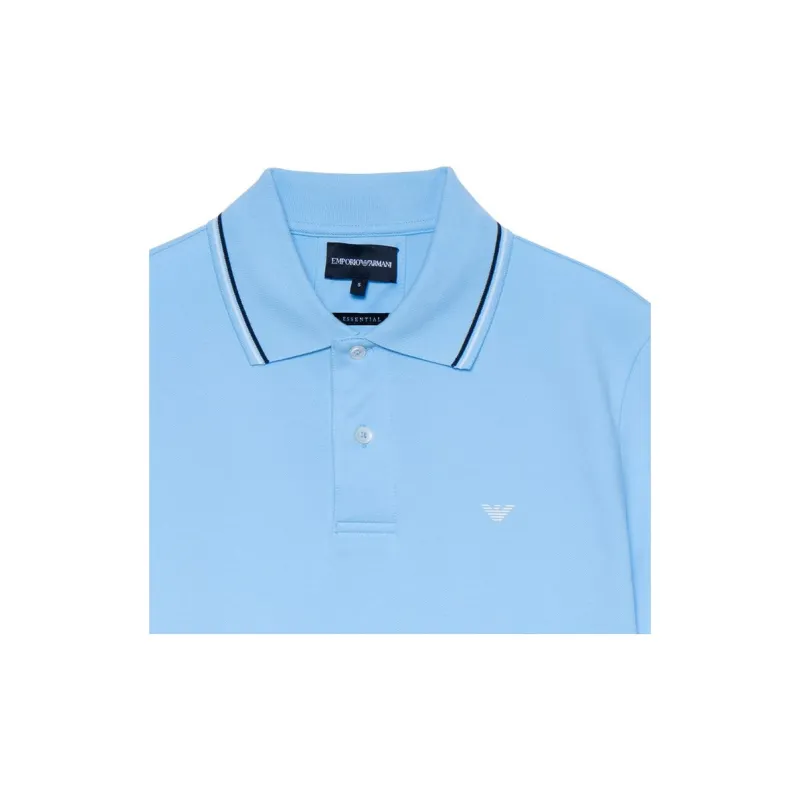 EMPORIO ARMANI SS22 Polo Shirt Men's Light Blue-6
