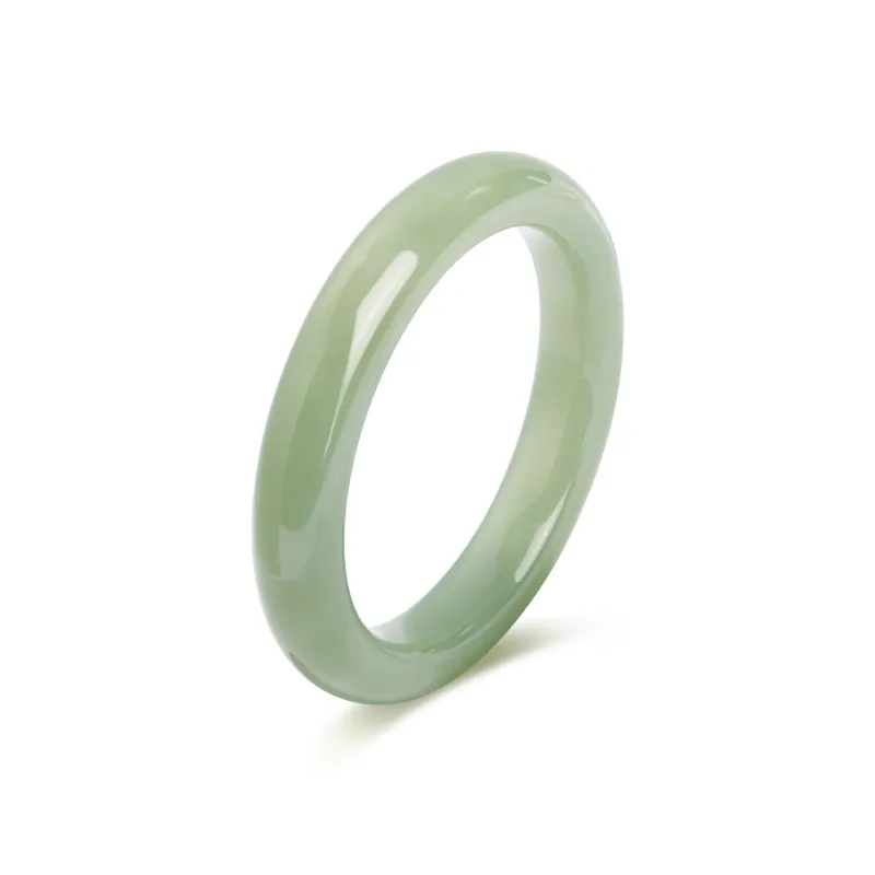 IWE Bangles Pale Greenish White Jade Women's-8