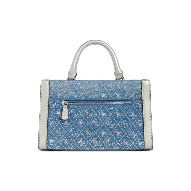GUESS Denim Tote Bag Shopping Bag Shoulder Bag Crossbody Bag Handbag Small Size Women's Blue-2