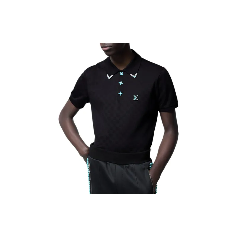 LOUIS VUITTON FW24 Polo Shirt Men's Black-2