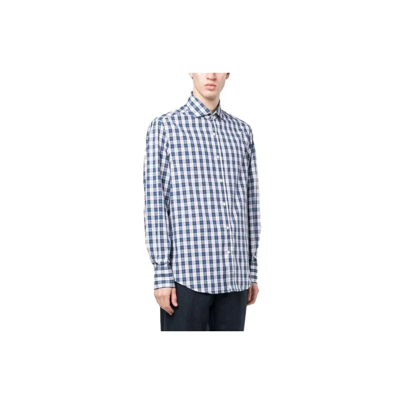 Brunello Cucinelli Shirts Men Blue-3