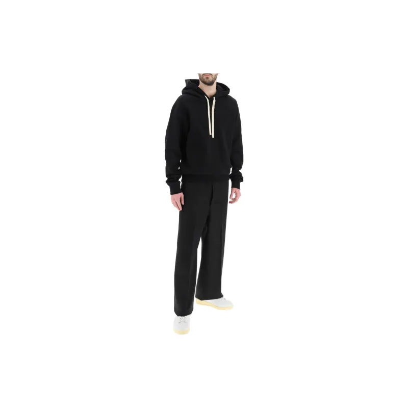 JIL SANDER + Logo Patch Long Sleeved Hoodie-1