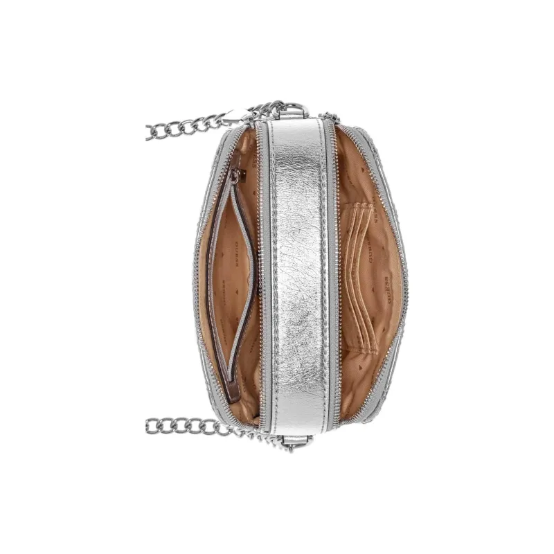 GUESS Artificial Leather Shoulder Bag Crossbody Bag Women's Silver-3