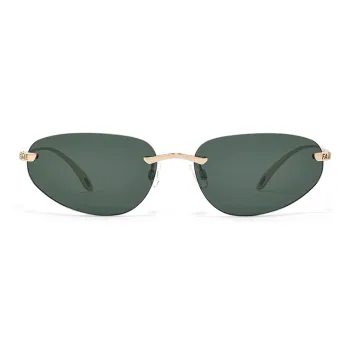 Fakeme Metal Butterfly Sunglasses Unisex Green