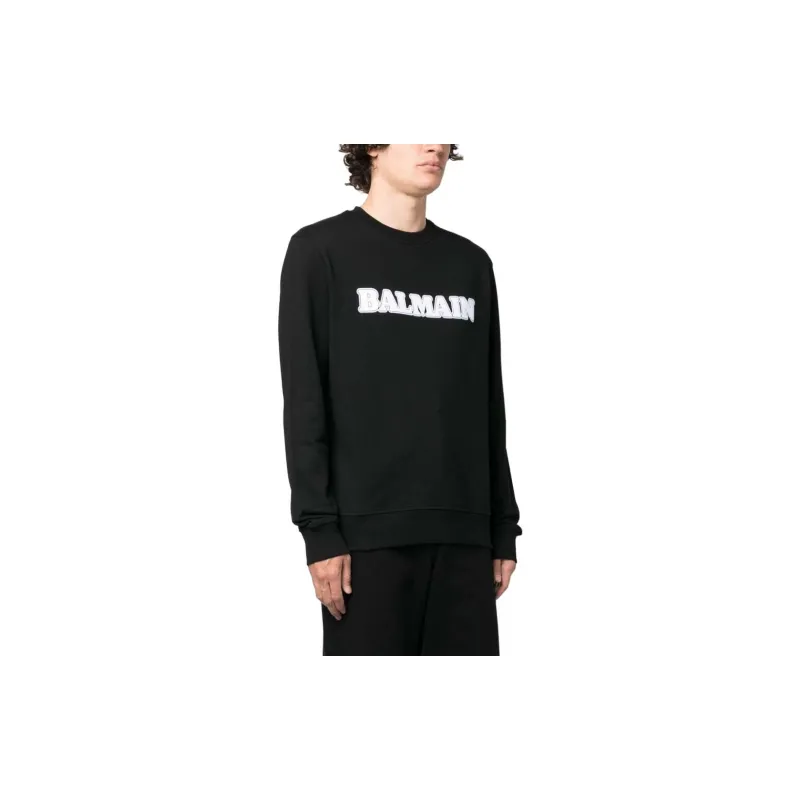 BALMAIN Sweatshirts Men Black-4