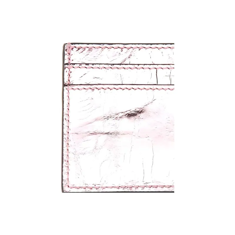 VERSACE Leather Card Holder Women's Pink-2