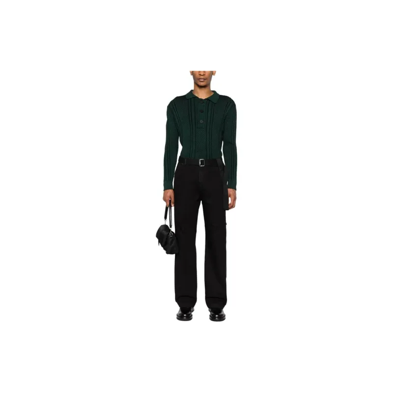 Jacquemus Le Pantalon Marrone Wide-leg Trousers-1