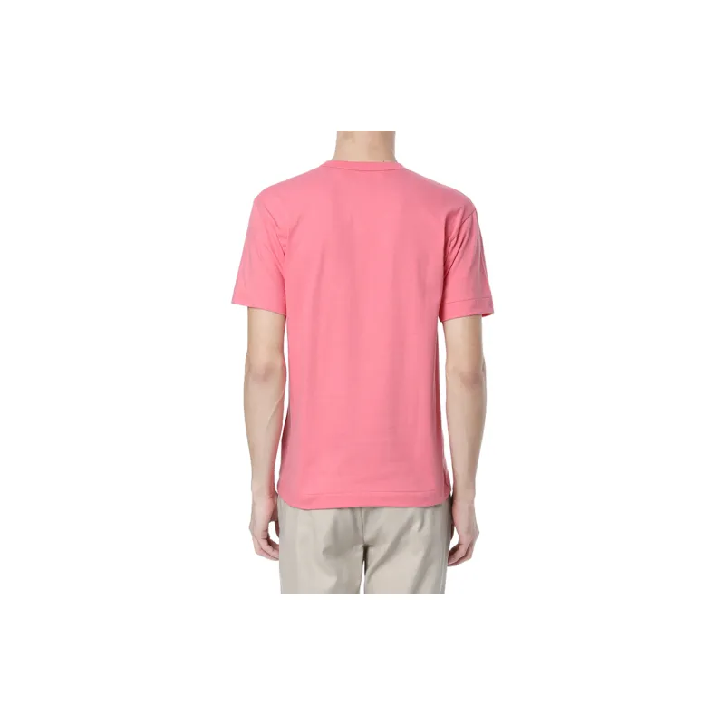 CDG Play Pastelle Red Heart T-shirt Pink-2