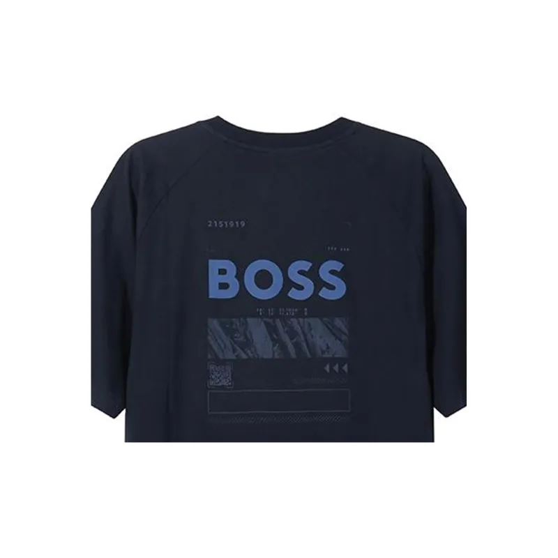 HUGO BOSS Short Sleeved T Shirts Men's Marine Blue-4