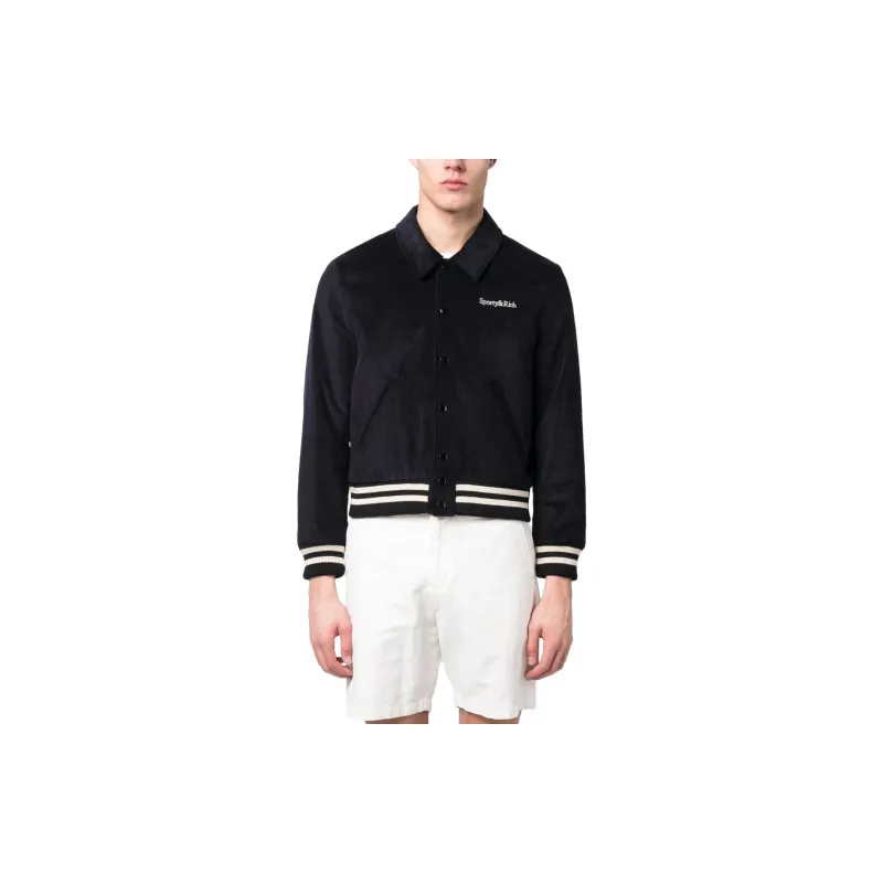 SPORTY & RICH Embroidered logo Bomber Jacket-2