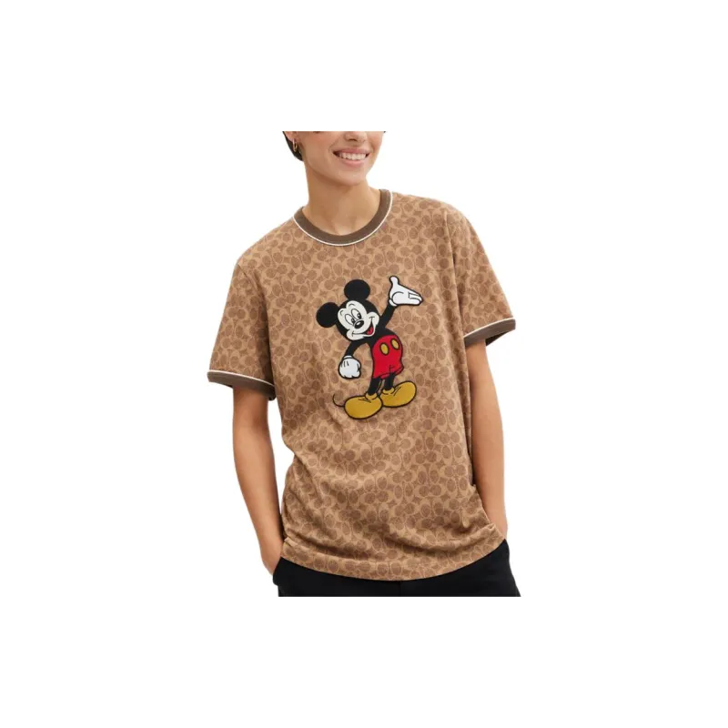 COACH T Shirts Unisex Brown-1