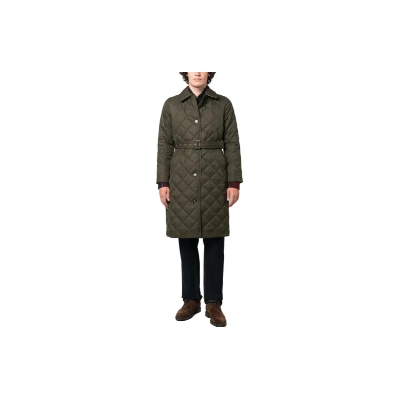 BARBOUR Diamond-quilted Single-breasted Coat-2