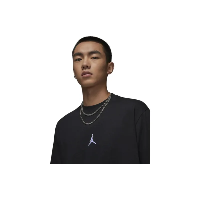 Jordan Drop Shoulder Sleeve T-Shirt Men's Black-5