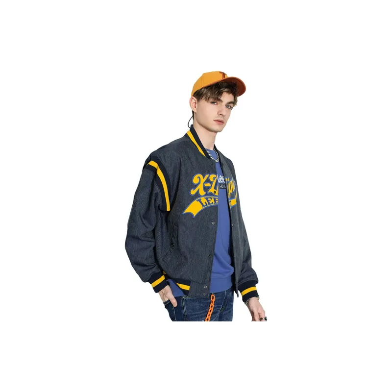Lee Xline Baseball Jerseys Men Denim Blue-3