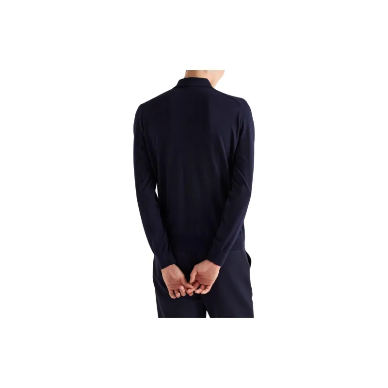 PRADA Long Sleeved Knitted Polo Shirt-2