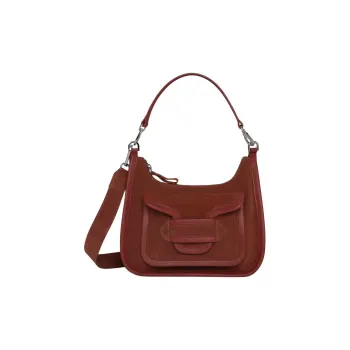 PIERRE HARDY Suede Patchwork Calfskin One Shoulder Handbags Women's Mahogany