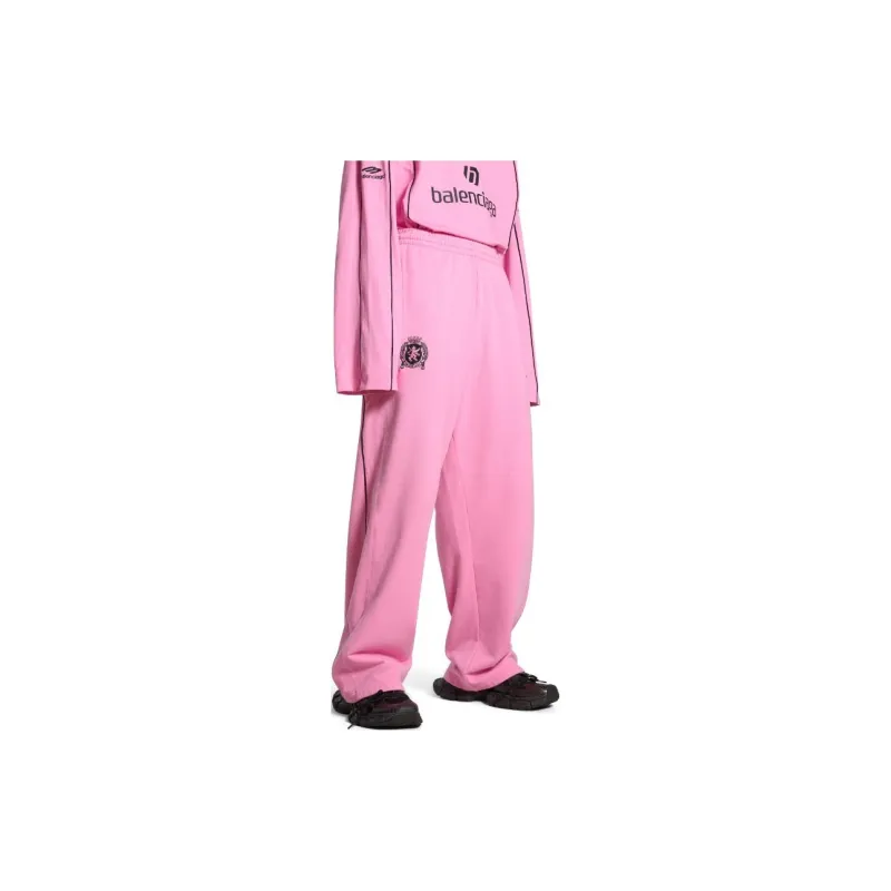 Balenciaga SS24 Knitted Sports Pants Loose Fit Style Unisex Pink-5
