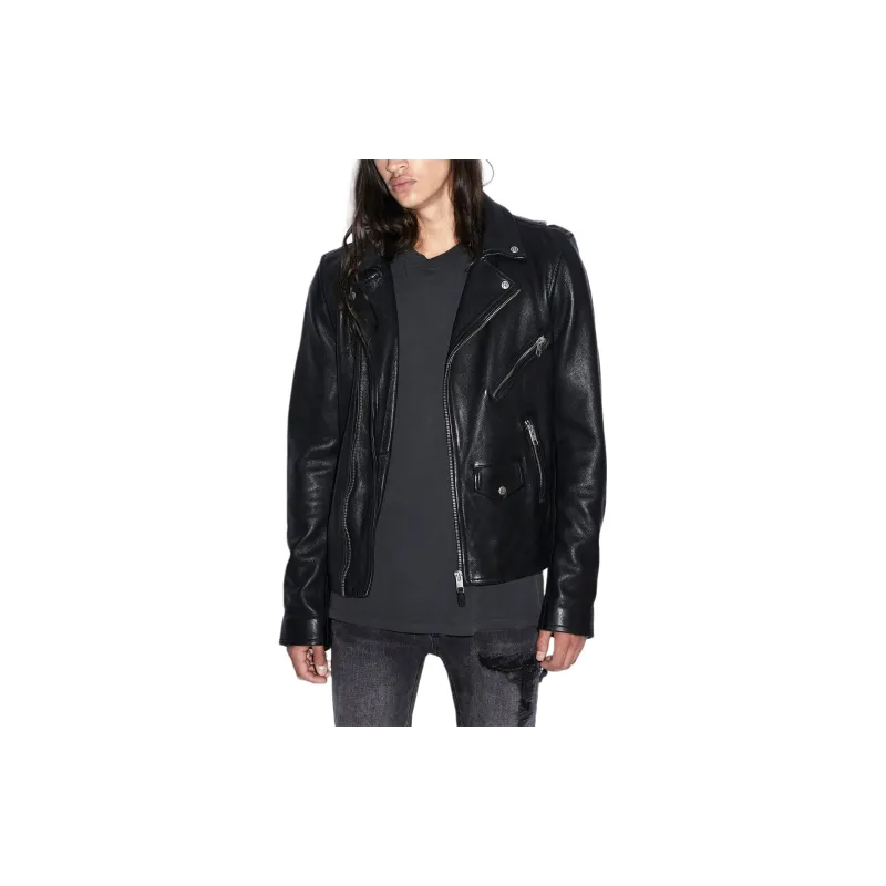 Ksubi FW24 Leather Jacket Men's Black-3
