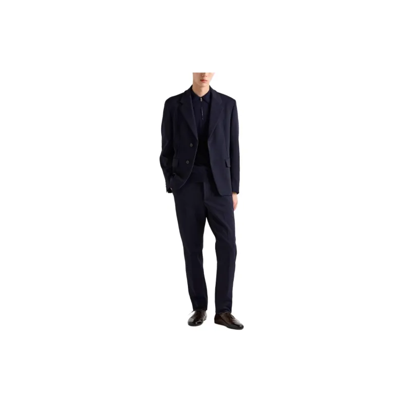 PRADA Long Sleeved Knitted Polo Shirt-3