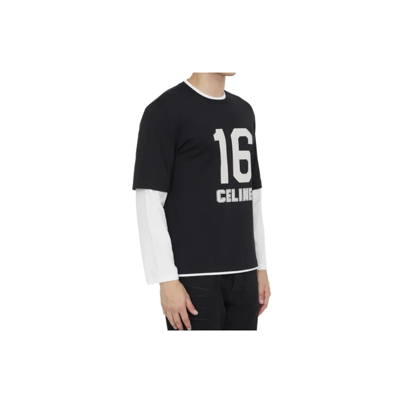 CELINE Loose CELINE 16 T shirt In Cotton Jersey-5