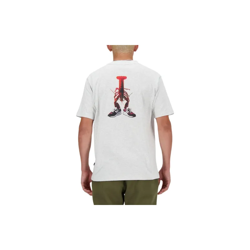 New Balance T-Shirt Men's Ash Gray South-3