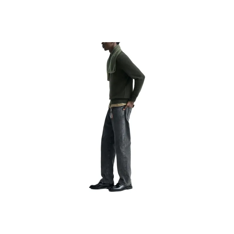 ZARA Cashmere Sweater Men's Dark Khaki-3
