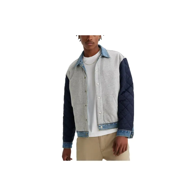 Levis Jackets Men Gray Blue-3