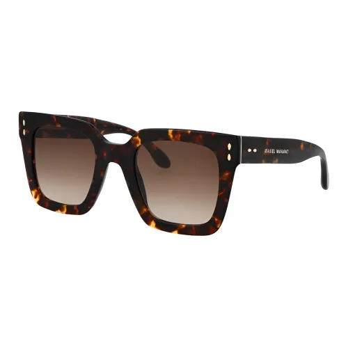 ISABEL MARANT Eyewear Tortoiseshell Square Frame Oversized Sunglasses