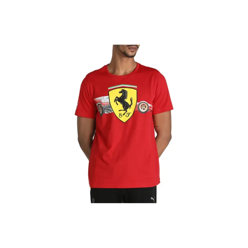 PUMA Ferrari T Shirts Men Race Red-3