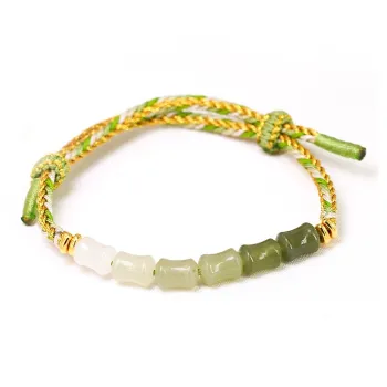 GANGCUI Hetian Jade Bracelets Women's Green Jade