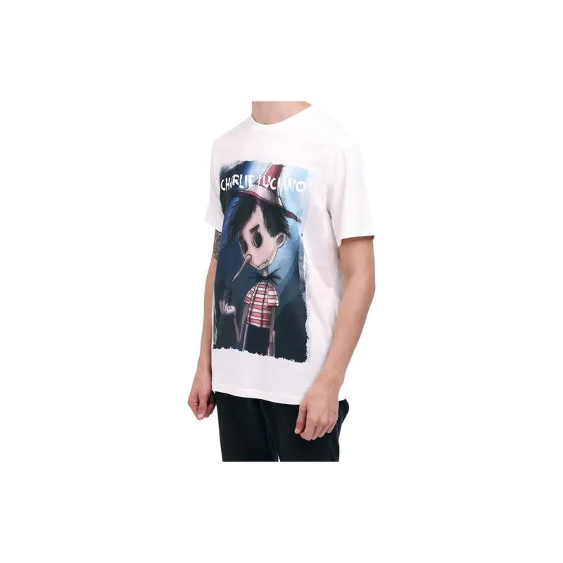 Charlie Luciano T Shirt Unisex White-5