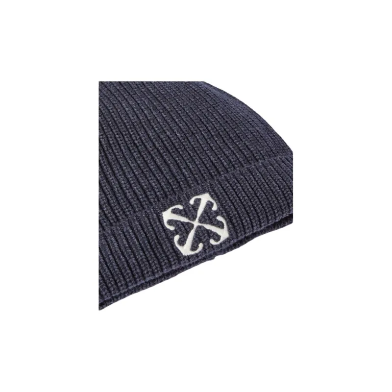 OFF WHITE Arrow Embroidered Knitted Beanie-2