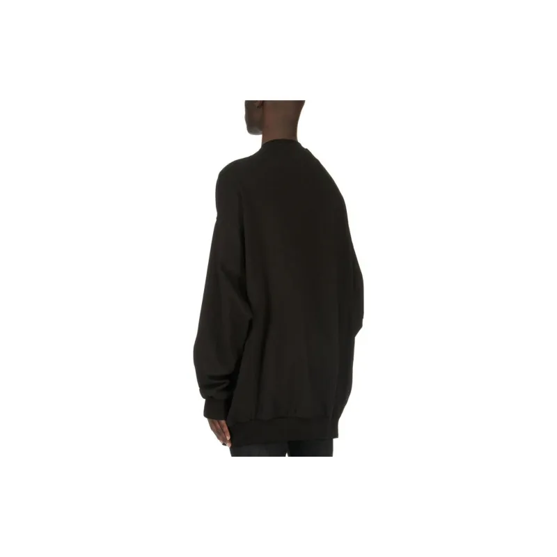 RICK OWENS/RO SS24 Splintered Peter In Black Heavy Jersey Knitwear Men's Black-3
