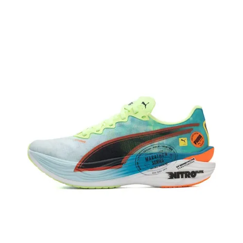 PUMA Deviate NITRO Anti-Slip And Wear-Resistant Breathable Low-Top Casual Running Shoes Women's Turquoise