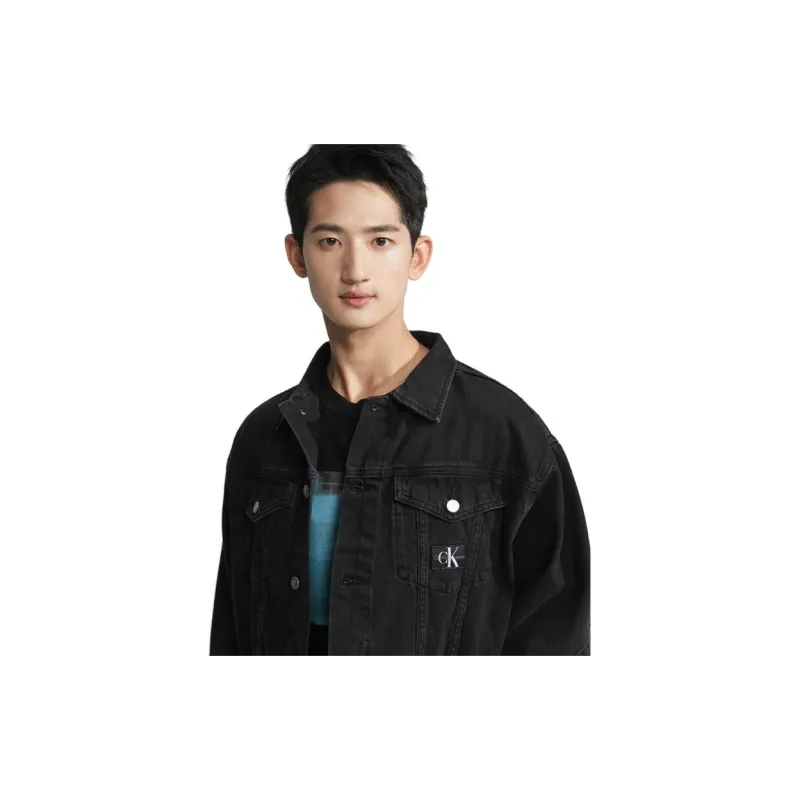 CALVIN KLEIN Denim Jacket Men's Denim Black-1