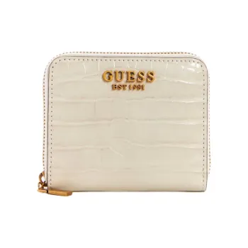 GUESS Artificial Leather Wallet Small Size Women's Gray White