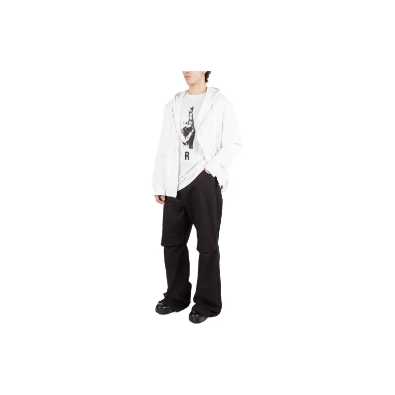 RAF SIMONS Logo-patch Zip-up Hoodie-5