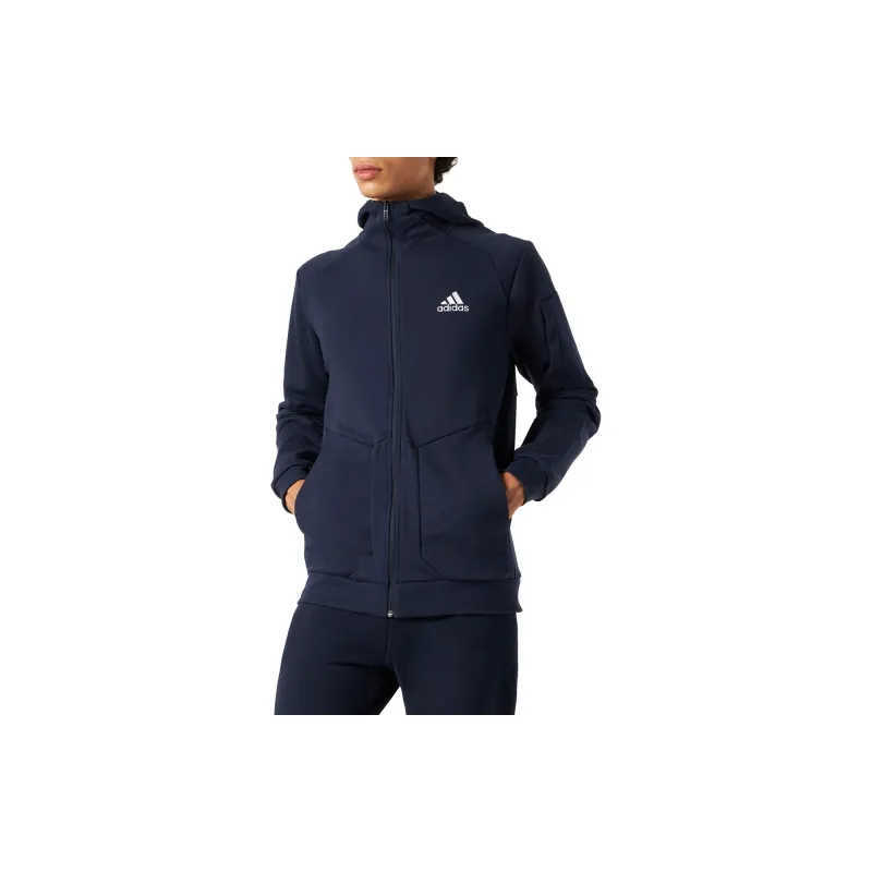 Adidas Essentials4gameday Full-Zip Hoodie Jackets Coats Men's Legend Ink-1
