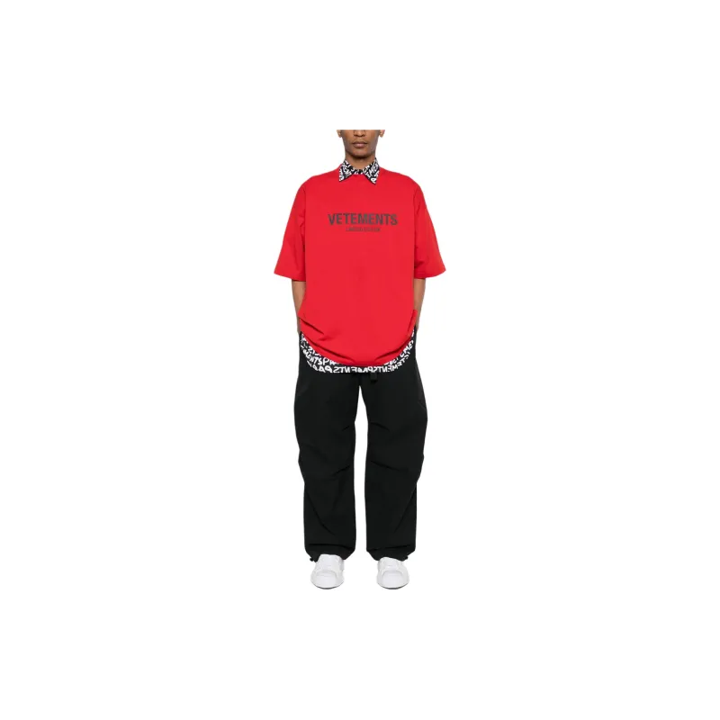 Vetements T-Shirts Unisex Red-1